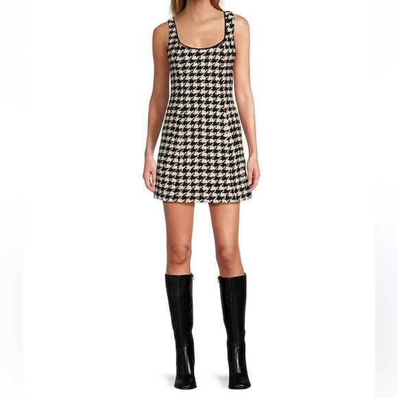 ANTONIO MELANI Dresses & Skirts - ANTONIO MELANI MACY DRESS WOOL BLEND SHEATH SLEEVELESS HOUNDSTOOTH SIZE 8 US